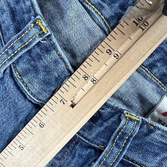 Express X2 Jeans Women's Measured 31x29 Slim Low Rise Boot Cut Blue Denim Tag 8 - Picture 15 of 16